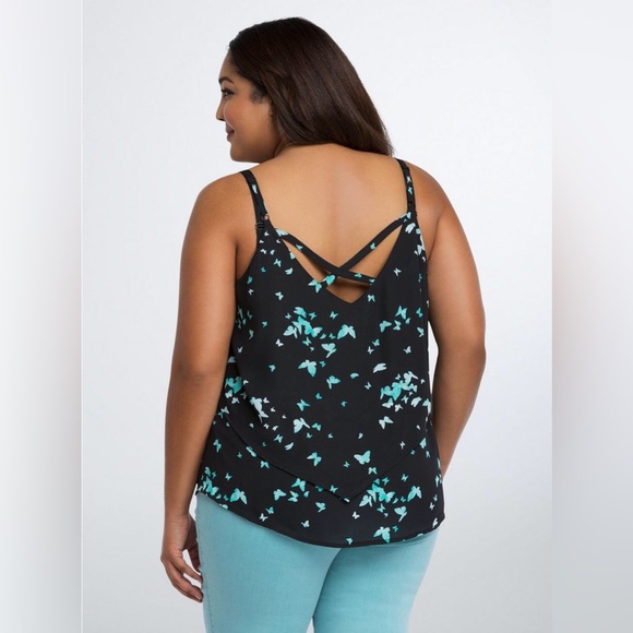 Torrid Tiered Double Layer Butterfly Camisole - Picture 2 of 7